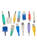 Cabos HDMI, cabos VGA, cabos DVI, cabos V8, Cabos Tipo C, Cabos de rede RJ45, Cabos P2 Conectores diversos