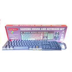 Kit teclado e mouse com fio Gaming Kapbom KA-686 RGB