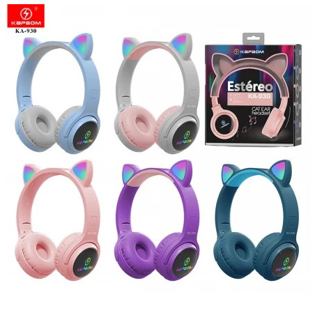 Fone de Ouvido Gatinho Estéreo Bluetooth KAPBOM - KA-930