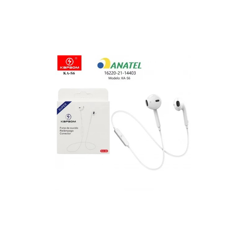 Fone de Ouvido Bluetooth KAPBOM - KA-S6