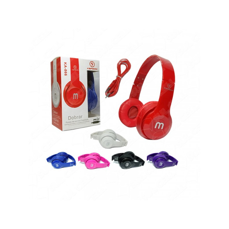 Headphone Dobrável com MIcrofone KAPBOM - KA-866